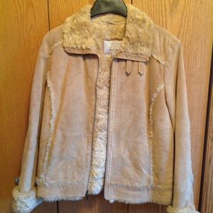 Wilsons Leather Suede coat with faux fur lining